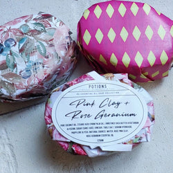 SHEA BUTTER, FRENCH ROSE PINK CLAY, ROSE GERANIUM SOAP